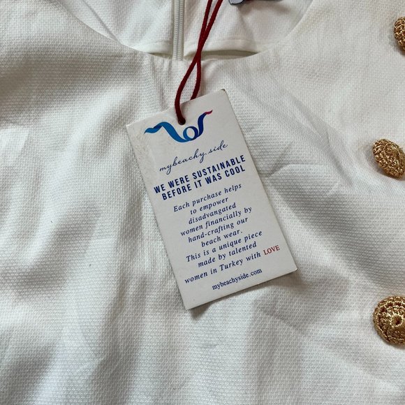 NWT Marin Mini Cutout Dress Size L Sustainable Cotton and Elastene - Picture 6 of 9